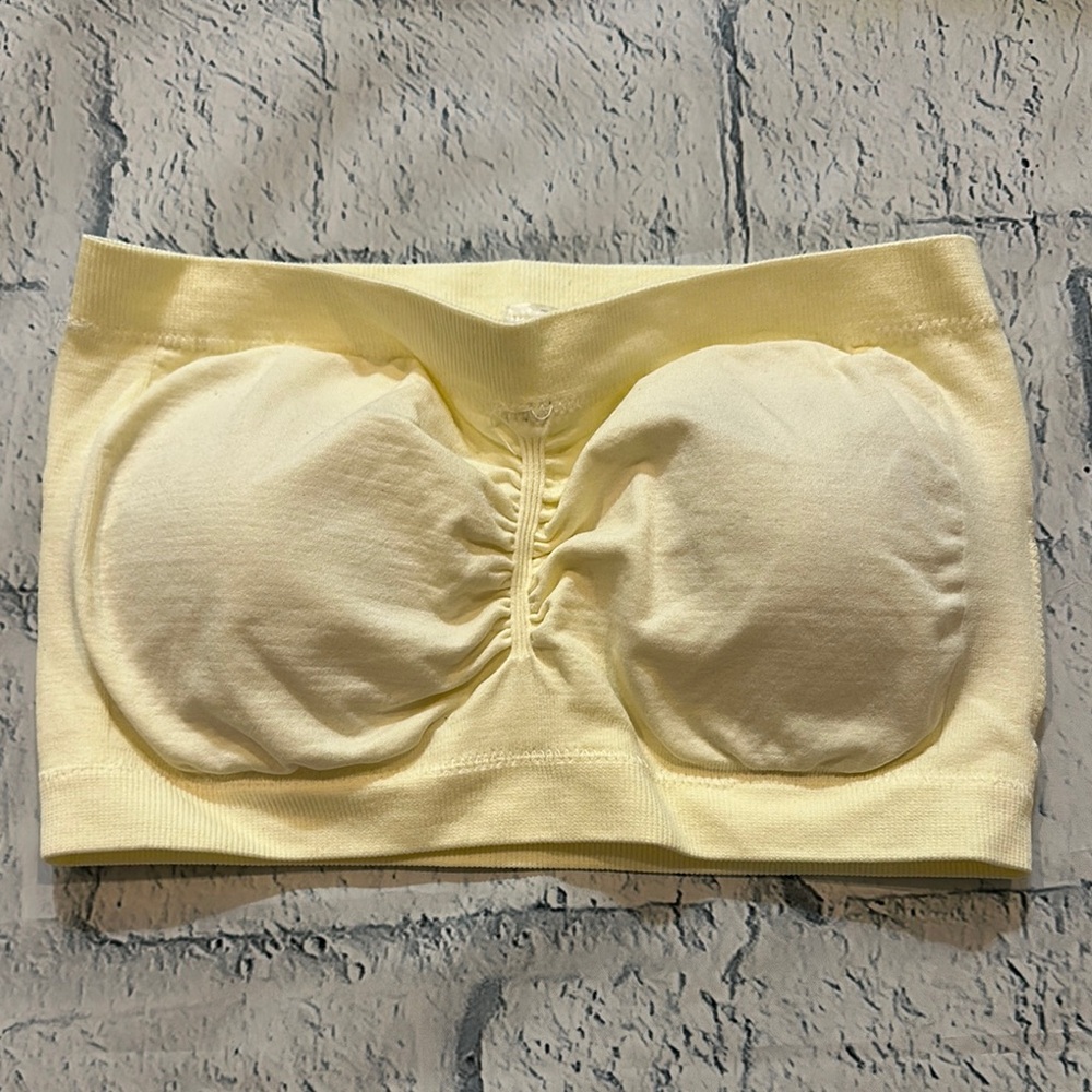 Yellow Seamless Bandeau with Molded Cups
